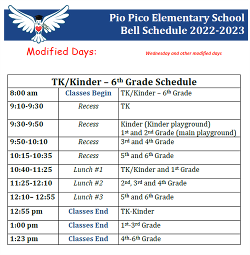 Modified Bell Schedule